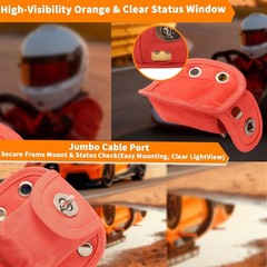 Transponder Mounting Pouch – Waterproof Orange Nylon Case with Status Window