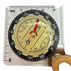 Eddie Bauer Leather Covered Compass & Magnifier 1920 Logo Outdoor Gear