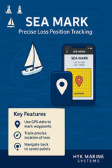 HYK SeaMark GPS Location Marker | Lost Position Tracker | Marine Navigation Aid
