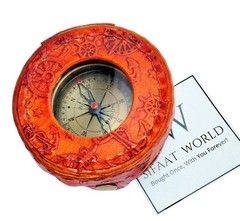 Military Metal Hiking Compass with Magnifier, Professional Boy Scout Compasses
