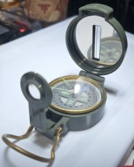 Vintage Engineer Lensatic Compass Japan Liquid Filled Military