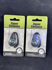 Zipper pull compass Rothco survival emergency 4736 bug out bag Pack Of 2