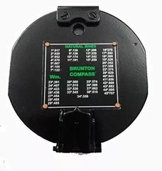 Geological Brunton Compass with Leather Case Pocket Transit Surveying Tool