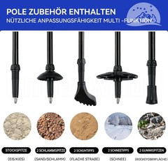 Hiking Poles Nordic Walking Stick for Men and Women Telescopic 2 Pack Trekking