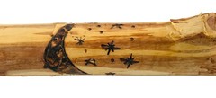 WALKING STICK 56″ HAND CARVED CANE Nature Animals Stars Moon Sun Astrology Peter