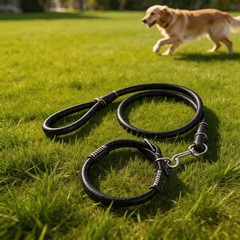 1.2m PU Leather Dog Leash with Strong Electroplated Hook for Large Dogs