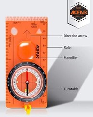 Orienteering Compass AF-5C for Hiking, Boy Scout Compass for Kids –