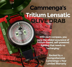 Cammenga CMMG Official US Military Tritium Lensatic Compass USA FREE SHIPPING