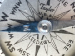 vintage Taylor Leedawl pocket compass (Model No. 2920) With Fish Clipper