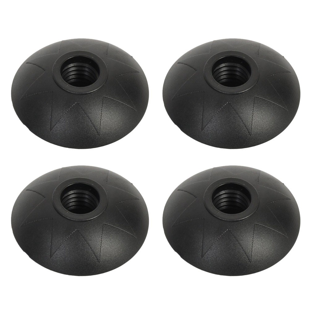 4Pairs Walking Crutch Tips Black Heavy Duty Rubber Anti Skid for Outdoor Hiking