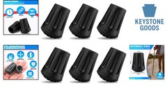 Park Ridge 6-Pack Hiking Pole Tips – Durable Rubber Replacement Tips for Trek…