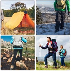 Monfasye Trekking Poles Tips, Rubber Hiking Sticks End Caps Large, 6 Pieces