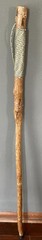 Cedar hiking stick, carved John Muir quote, compass top, paracord grip, pines