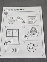 PocketFinder GPS Tracker Locator w/ Charging Base Charger 2 Silicone Cases Manua