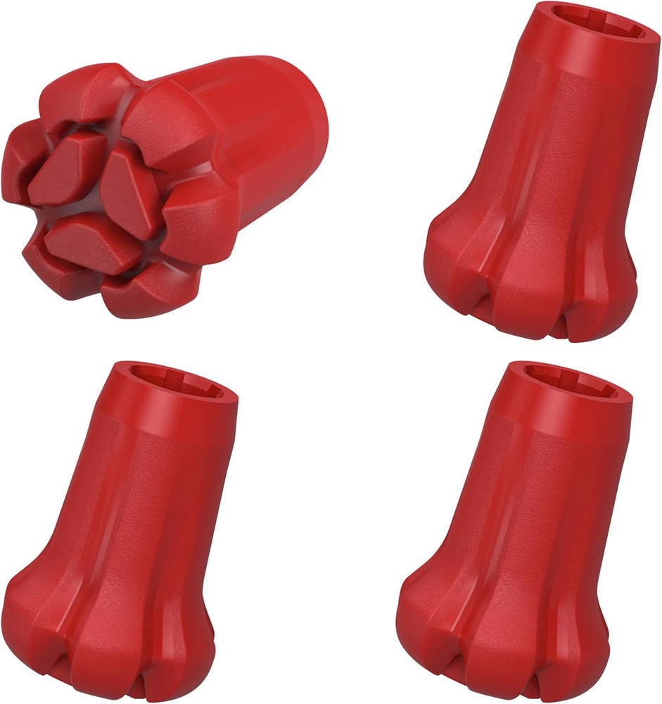 Hiking Pole Tips, 4Pcs, Rubber, Wear & Tear Resistant, for Trekking Poles, Walki