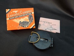 Japan Engineer Directional Compass Lensatic Black Scouting Hiking Vintage