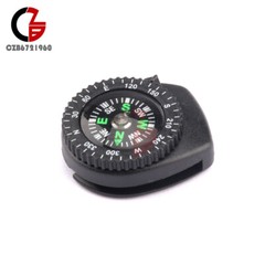 2PCS Mini Clear Liquid-filled Button Compass Clip on band Outdoor Molle Backpack