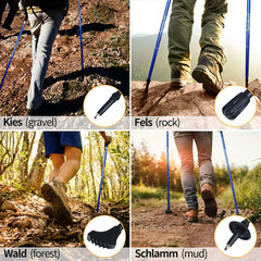 Trekking Poles Aluminum Alloy 7075 Collapsible Hiking Sticks Telescopic with