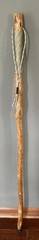 Cedar hiking stick, carved John Muir quote, compass top, paracord grip, pines