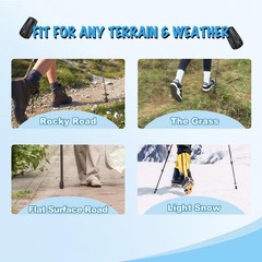Durable Replacement Trekking Pole Tips, Universal Anti-Slip Walking Stick Tip…