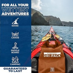 Waterproof Dry Bag – Floating Roll Top Drybag Keeps Dry 10 Liter Tiger Orange