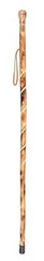Big Ball Head Twisted Style Wooden Walking Stick for Hiking with Compass (Nat…