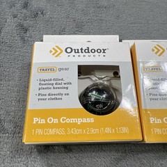 Outdoor Pin On Compass Liquid Fill Camp Navigation Hiking Survival Lot of 2 NEW