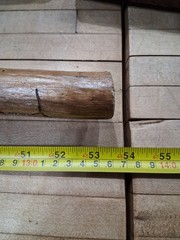 Custom Hardwood Walking Stick Rustic Hiking Staff Natural Wood 53.5 In