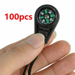 100pcs / Lots Mini Compass Hiking Direction Survival Camping Compasses Outdoor