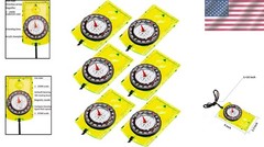 6 Pieces Orienteering Compass Hiking Navigation Backpacking Compass Map Reading