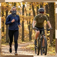 9 Pack Neck Gaiter Sun Protection Face Masks Breathable One Size, Camouflage