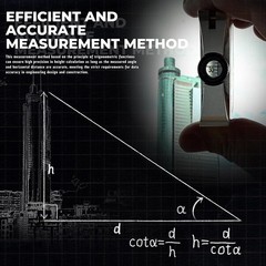 Handheld Clinometer, Waterproof Clinometer Forestry, Sighting Altimeter for Back