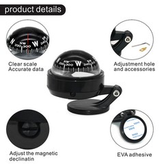 Mini Navigation Compass Camping Gear Small Compass Guide Ball For Marine Boat