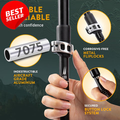 Foldable Hiking Poles Adjustable Lightweight Aluminum Cork EVA Grips – US