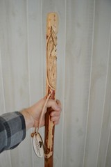Wood Spirit Hardwood Walking Stick, Hand Carved Staff, Made in the USA, Custom