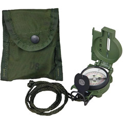 Cammenga Model 3H Tritium Lensatic Compass Olive Drab US Army Issue with Pouch