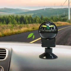 Car Compass Automotive Compass Ball Adjustable Dashboard Mounted for Hiking