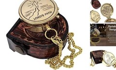 Brass Compass Psalm 32:8 – “I Will Guide You Along the Best Pathway” – 2
