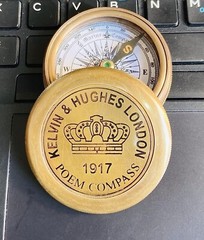 Pocket Compass Gift 2″ The Road Not Taken Antique Nautical Brass Poem Compass