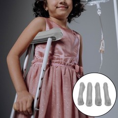 4Pcs Soft Tpr Crutch Underarm Pads Comfortable Cushion for Adult Crutches Grey