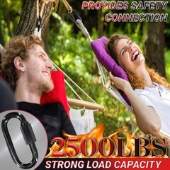 4.2″ Chain Quick Links, 2Pcs 1/2″ Heavy Duty Carabiner, 2500 2PCS 4.2″ Black