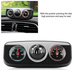 3 In 1 Car Truck Dash Mount Navigation Thermometer Hygrometer TESZ