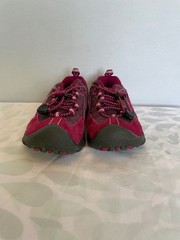 Keen Girls Parker low-top leather sude hiking shoes magenta pink Size 13