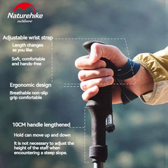5-Section Trekking Pole Carbon Fiber Aluminum Alloy Folding Teleskopic Stick Ult