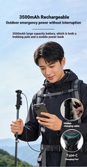 Folding Walking Stick Telescopic Adjustable Anti-slip Trekking Bluetooth Music