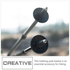 6Pcs Durable Rubber Trekking Pole Tips Outdoor Hiking Accessories Black