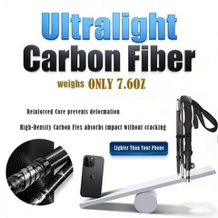 Ultralight 7.6oz 100% Carbon Fiber Trekking Poles, 2-Pack Collapsible Anti-Sh…