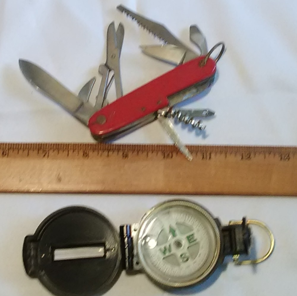 Ultimate Survival Compass and Multi Blade “Swiss Army” Style Camping Knife