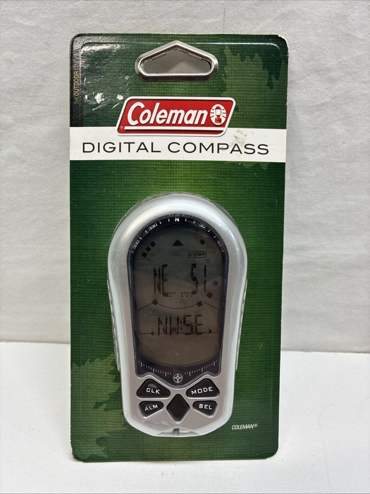 Coleman Digital Compass Stopwatch Thermometer Alarm Clock NEW