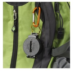 OZARK TRAIL LENSATIC COMPASS, GLOW IN THE DARK, 5093 BLACK